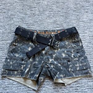 Rock Revival Shorts Womens 27 Camouflage Cargo Pockets and Belt